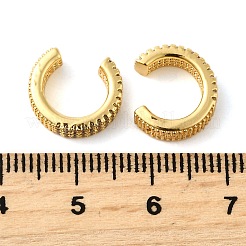 Латунные серьги-манжеты из прозрачного кубического циркония&nbsp;EJEW-K309-01G