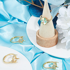 4 шт. латунное кольцо-солитер с регулируемым кубическим цирконием&nbsp;RJEW-BBC0001-08