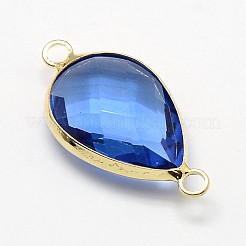 Золотистые латунные стеклянные разъемы-капельки&nbsp;GLAA-J010A-HF09-G