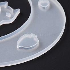 DIY животное на полумесяце большой кулон силиконовые Молды&nbsp;LS-DIY-F125-03