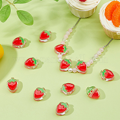 35шт прозрачные эмалевые акриловые бусины&nbsp;TACR-DC0001-10