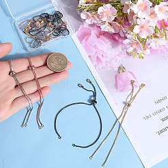 12 шт. 4 цвета стойка покрытие регулируемый латунный слайдер изготовление браслета&nbsp;KK-SP0001-81