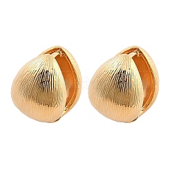 Текстурированные серьги-кольца из латуни в форме капли для женщин&nbsp;EJEW-U055-26G