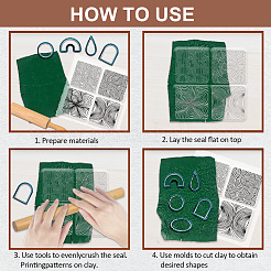 Коврик с текстурой силиконовой глины&nbsp;AJEW-WH0447-041