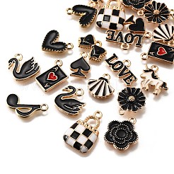 24шт 12 стиля подвески из сплава с эмалью&nbsp;ENAM-FP0002-32