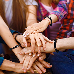 12 шт. браслеты из квадратного сплава с крестообразным плетением из бусин&nbsp;BJEW-DC0001-18