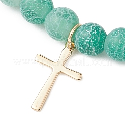 Браслеты с подвесками в виде маленького крестика из нержавеющей стали 304&nbsp;BJEW-JB13461