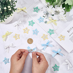 12 шт. заколки-звездочки для волос с железными кнопками&nbsp;OHAR-CP0001-24B