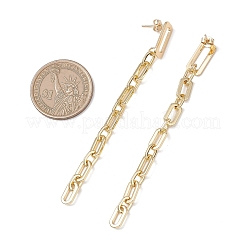 Серьги-гвоздики с кисточками из латуни&nbsp;EJEW-JE06890