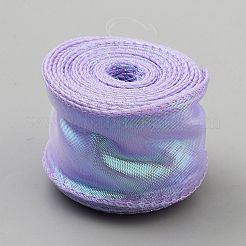 10 ярд полиэстеровой переливающейся кружевной ленты&nbsp;OCOR-WH20001-12B