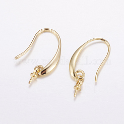 Латунные крючки для сережек&nbsp;KK-F714-03