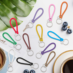 12шт 12 цвета ПУ кожаный брелок для вязания&nbsp;KEYC-CL0001-21