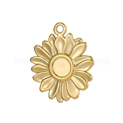 Подвески из нержавеющей стали 304 с оправой кабошон&nbsp;STAS-OY009-57G