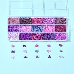 150 г 15 вида стеклянных бусин с краской для выпечки&nbsp;SEED-FS0001-31B