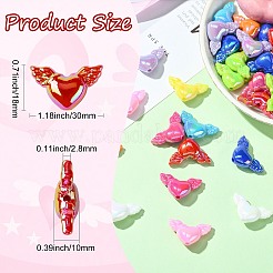 60шт 10 цвета ab цветные акриловые бусины&nbsp;MACR-CJ0002-03