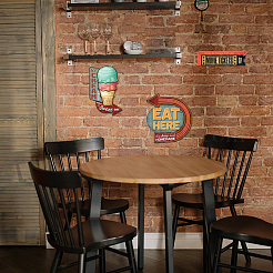 Старинный металлический оловянный знак&nbsp;AJEW-WH0409-002