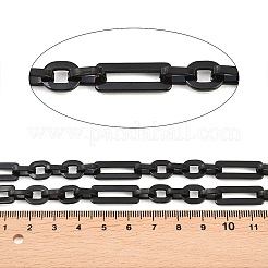 Овальные цепочки из нержавеющей стали 201 с прямоугольными звеньями&nbsp;CHS-F024-01B-EB