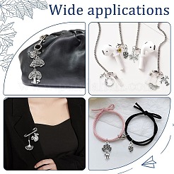 100 шт. 10 стиля осенние подвески из сплава в тибетском стиле&nbsp;TIBEP-CJ0002-56