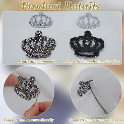 16 шт. 2 стиля корона стекло/смоляные стразы горячей фиксации&nbsp;PATC-FG0002-38