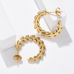 Серьги-гвоздики из нержавеющей стали 304&nbsp;EJEW-L296-040G