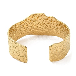 Ионное покрытие (ip) 304 нержавеющая сталь кованые широкие браслеты-манжеты для женщин&nbsp;BJEW-L682-012G