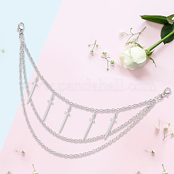 Ремни из сплава многослойные цепные для брюк AJEW-WH20018-133