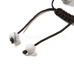 Браслеты из плетеных бусин из синтетического говлита диаметром 12.5 мм для женщин и мужчин&nbsp;BJEW-C060-01I