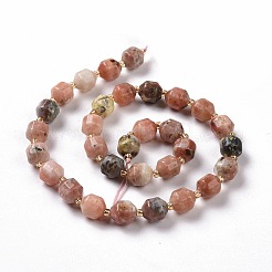 Натуральные нити из яшмы в цвету сливы&nbsp;G-G990-F16