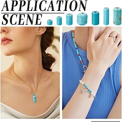 339 шт. синтетические бирюзовые бусины 7-х размеров&nbsp;G-AR0006-10