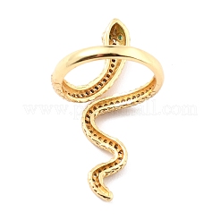 Латунные микро проложить манжеты кольца кубического циркония&nbsp;RJEW-F116-01G