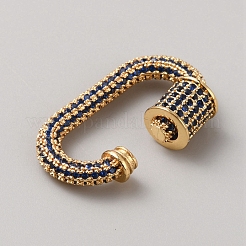 Латунь микропаве кубический цирконий винт карабин подвески с замком&nbsp;FIND-WH0420-114A