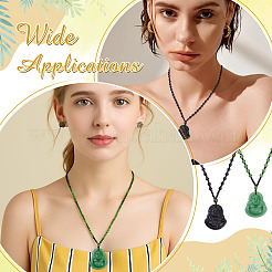 4 шт. 2-х цветные стеклянные подвески в виде Будды&nbsp;NJEW-ME0001-04