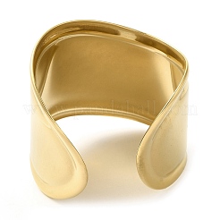 Простые широкие браслеты-манжеты из нержавеющей стали 304 для женщин&nbsp;BJEW-D038-02G