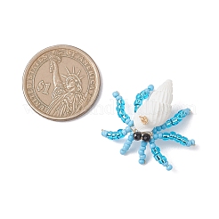 Подвески в виде краба из натуральной черной шпинели&nbsp;PALLOY-MZ01177-03