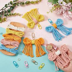 Наборы для изготовления брелок-бантов из хлопка своими руками&nbsp;DIY-SC0028-14