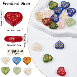 20шт стеклянные бусины&nbsp;LAMP-PA0001-42