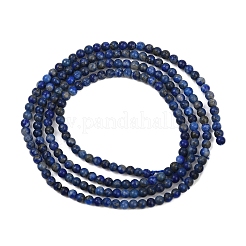 Нитки бусины из натурального ляписа-лазури&nbsp;LS-G-L628-A01-2mm-02