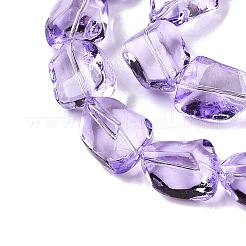 Стеклянные бусины с гальваническим покрытием &nbsp;EGLA-N012-05B