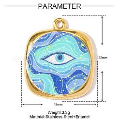 Подвески из нержавеющей стали 304 с печатью&nbsp;STAS-OY002-17G-01