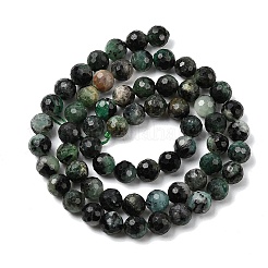 Натуральные изумрудные бисерные пряди G-G294-D01-6mm