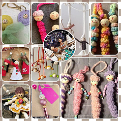 200 шт. 20 вида бусин из дерева лотоса с принтом&nbsp;WOOD-PH0003-62