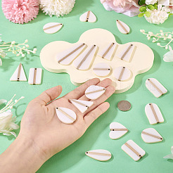 20шт. 10 комплекта подвесок из непрозрачной смолы и дерева&nbsp;RESI-TA0004-63B