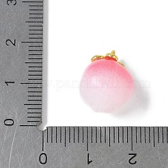 Персиковые непрозрачные 3d фруктовые подвески из смолы&nbsp;LS-RESI-V002-03B