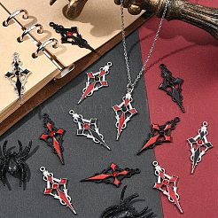 16 шт. подвески-крестики из сплава со стразами 8 цветов&nbsp;ENAM-YW0008-03