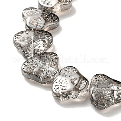 Прозрачные стеклянные бусины гальваническим пряди&nbsp;EGLA-F158-PL02