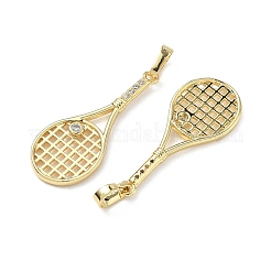 Латунные микропаве прозрачные подвески с фианитом&nbsp;KK-I476-24G