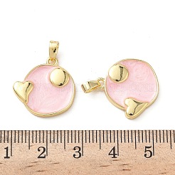 Латунь эмаль подвески&nbsp;KK-P334-03G-01