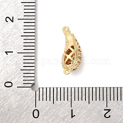 Подвески-соединители из латуни с микро-паве и прозрачными фианитами&nbsp;KK-K406-01D-G