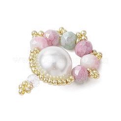 Подвески из стеклянных бусин в виде отпечатков лап&nbsp;PALLOY-MZ00572-04