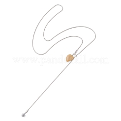 Подвеска в виде сердца из натурального серого агата&nbsp;NJEW-JN05897